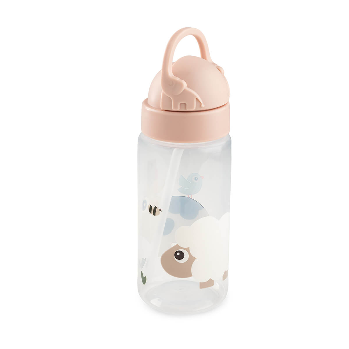 Straw bottle - Tiny farm - Powder - 350 ml
