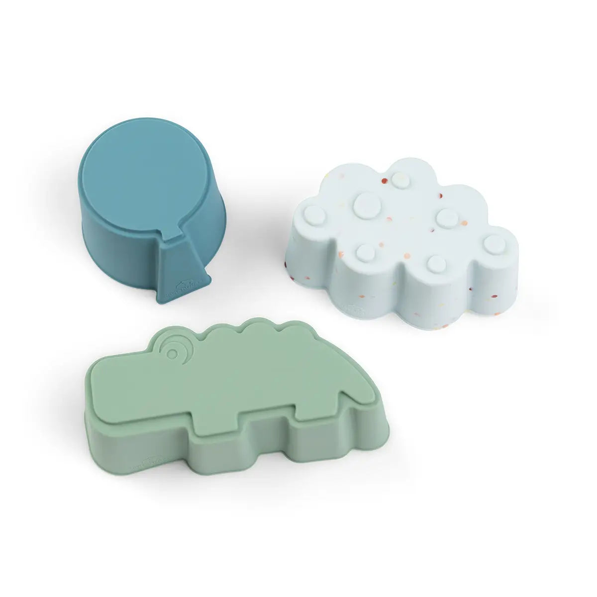Silicone shapes 3 pcs - Happy clouds - Blue