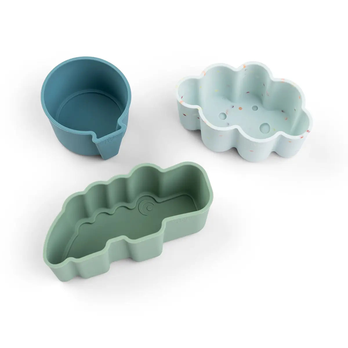 Silicone shapes 3 pcs - Happy clouds - Blue