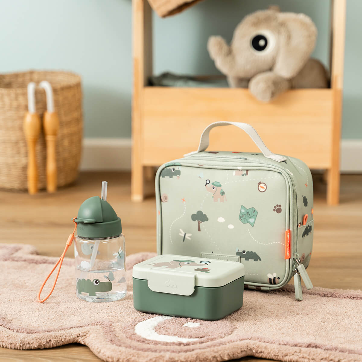 Straw bottle - Tiny trails - Green - 280 ml