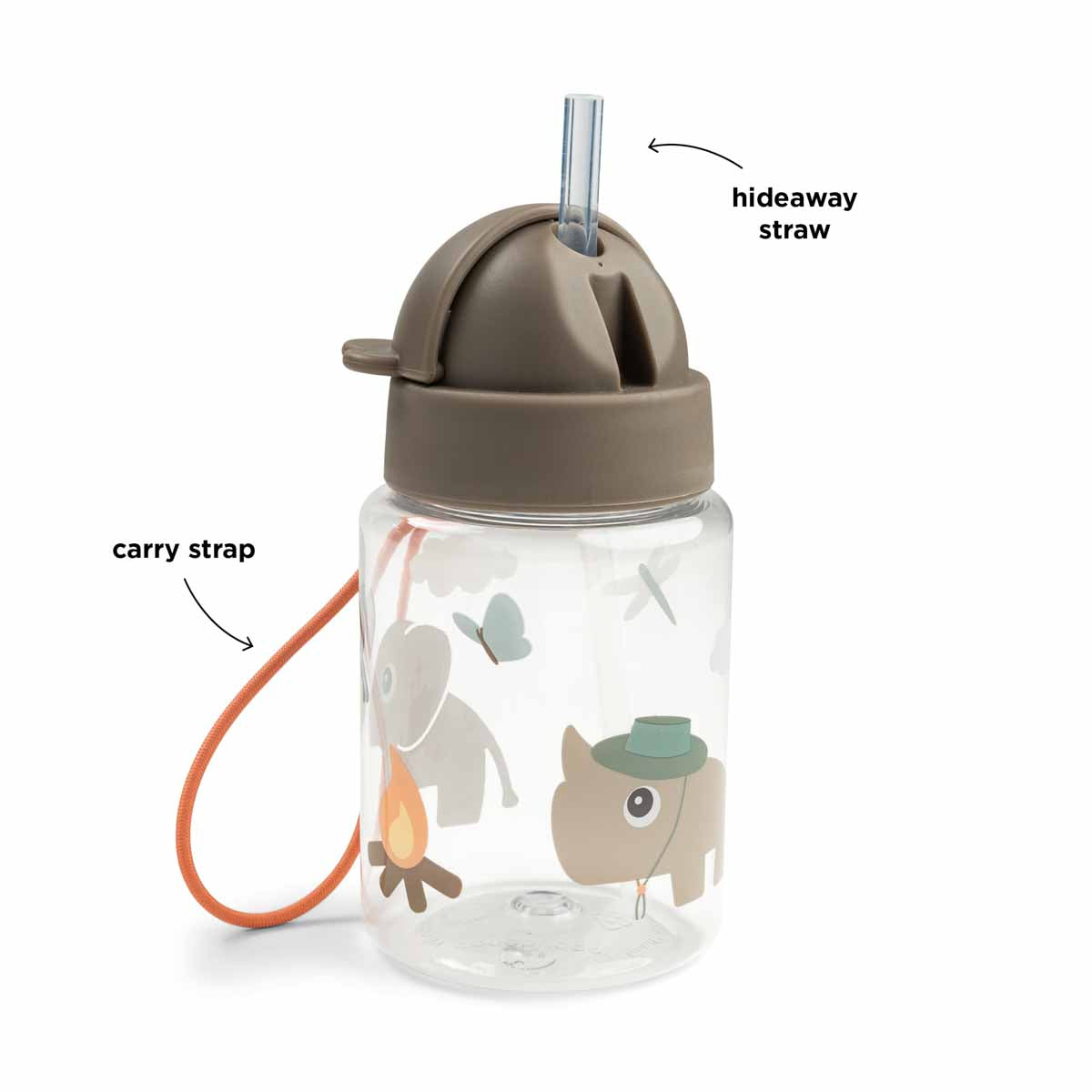 Straw bottle - Tiny trails - Sand - 280 ml