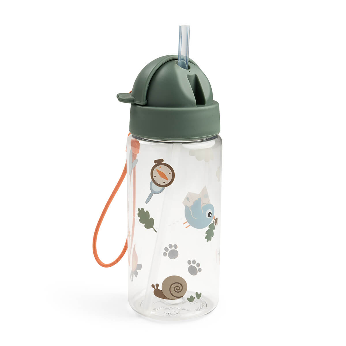 Drikkedunk m/sugerør - Tiny trails - Grøn - 350 ml