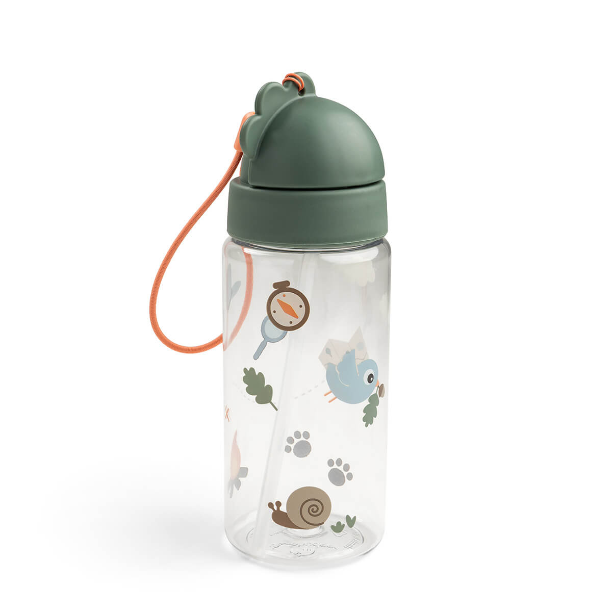 Drikkedunk m/sugerør - Tiny trails - Grøn - 350 ml