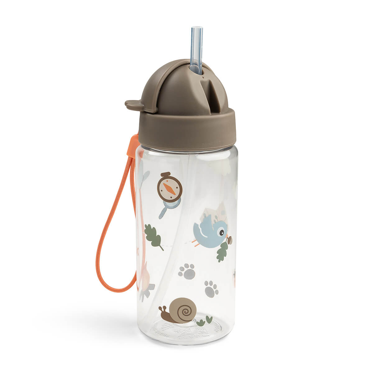 Drikkedunk m/sugerør - Tiny trails - Sand - 350 ml