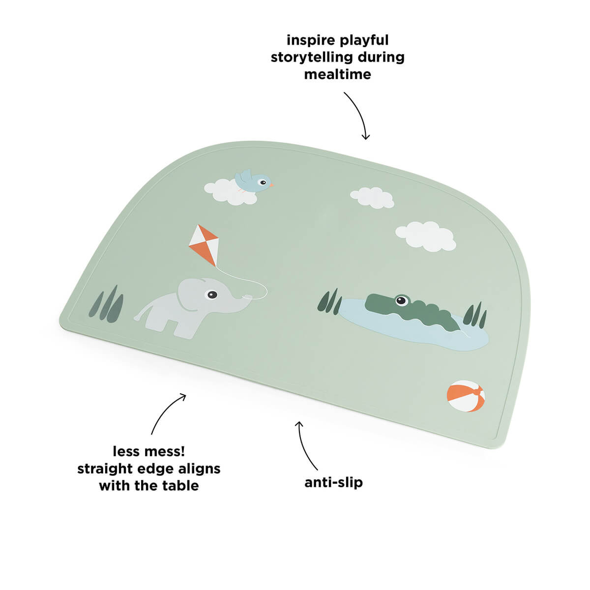 Silicone placemat - Playground - Green