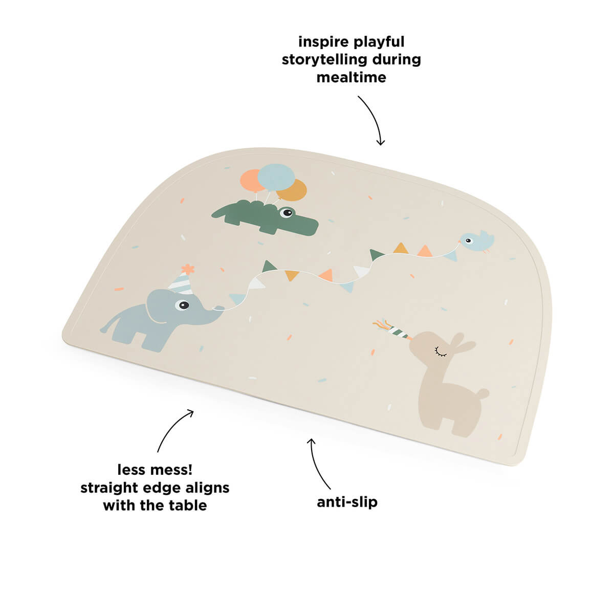 Silicone placemat - Celebration - Sand