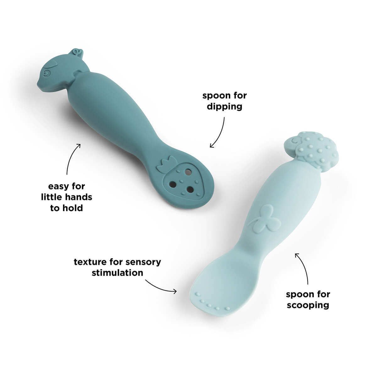 Learning spoon set - Tiny farm - Blue