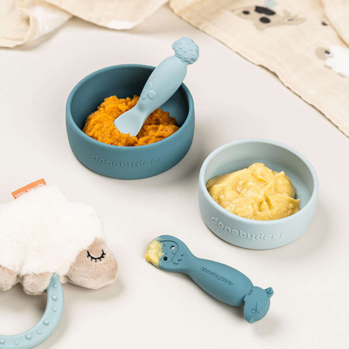 Learning spoon set - Tiny farm - Blue
