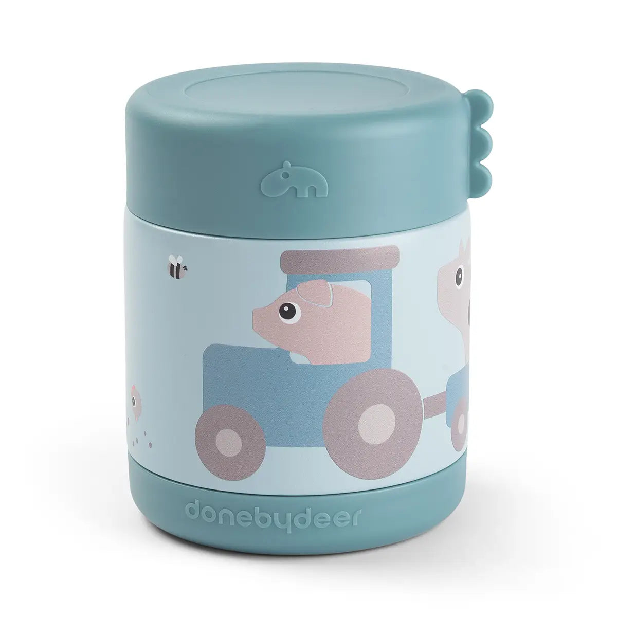 Insulated food jar - Tiny farm - Blue - 300 ml