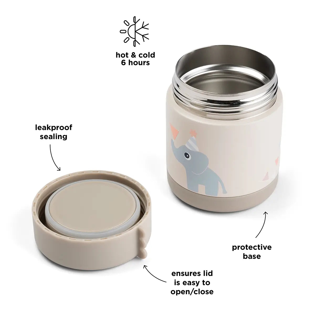 Insulated food jar - Celebration - Sand - 300 ml