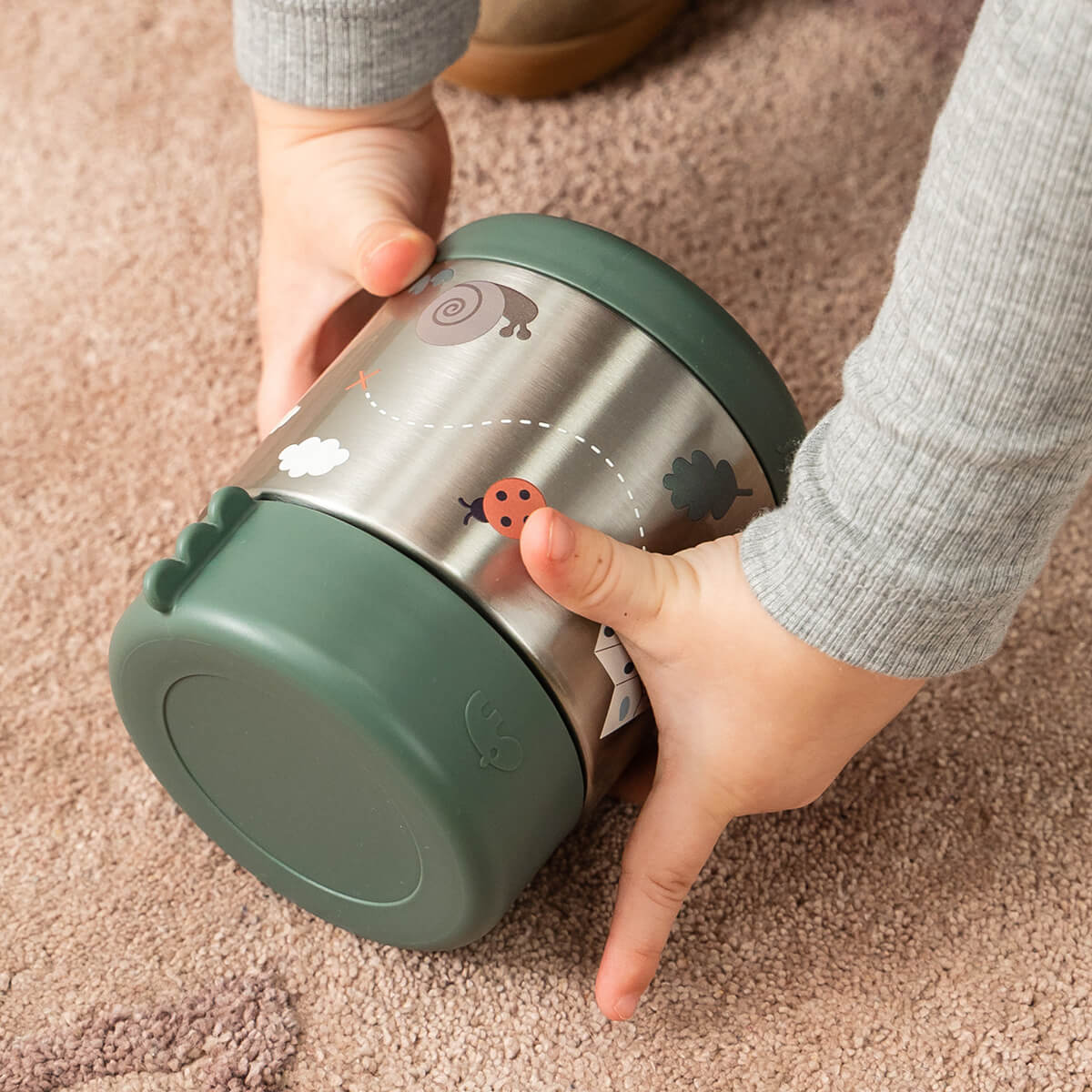 Insulated food jar - Tiny trails - Green - 300 ml