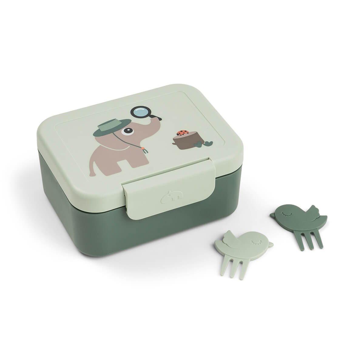 Tiny lunch box w/snack picks - Tiny trails - Green