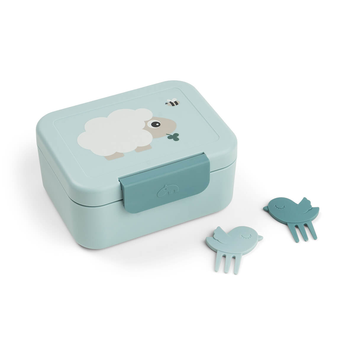 Tiny lunch box w/snack picks - Tiny farm - Blue