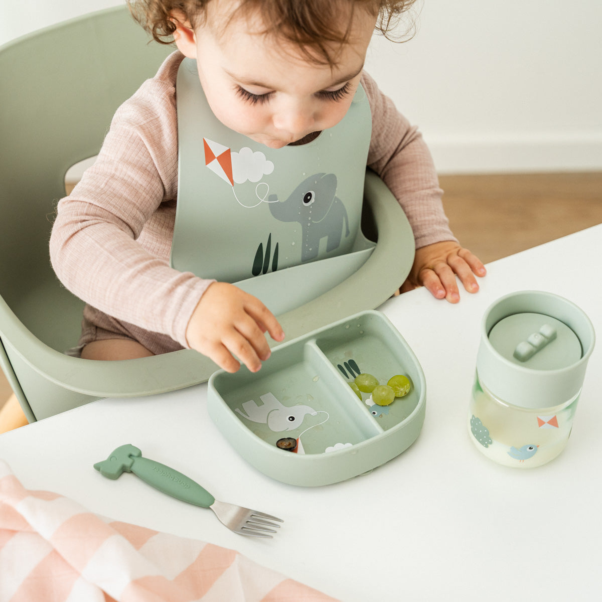 Silikone hagesmæk 2 stk. – Playground – Farvemix
