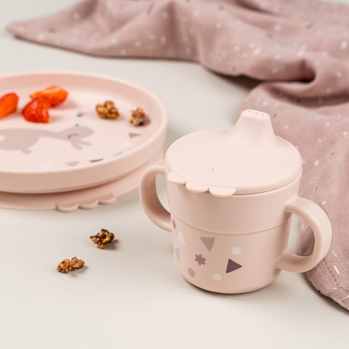 Foodie Tafelservice mit Saugnapf - Celebration - Powder