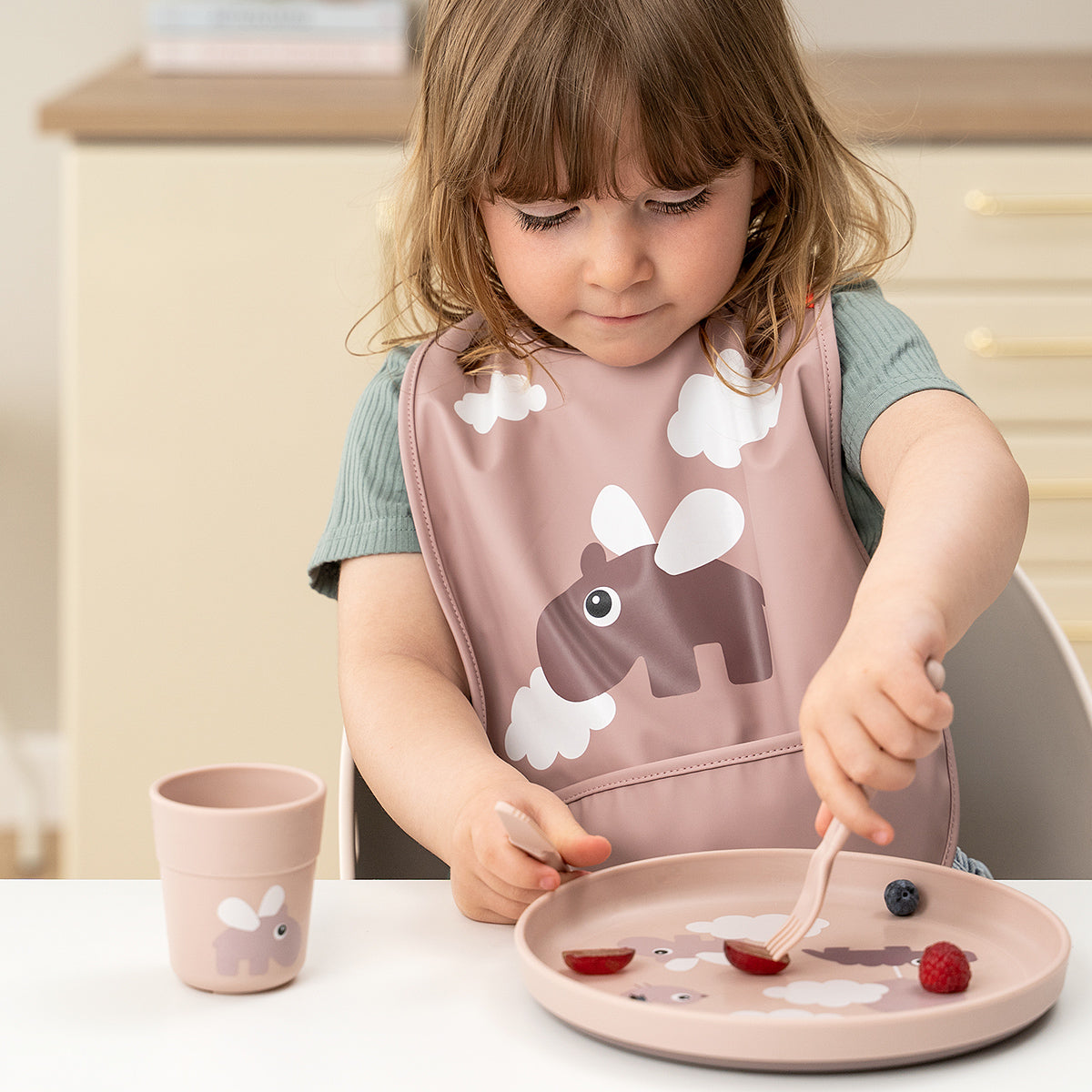 Foodie plate set - Happy Clouds - Powder