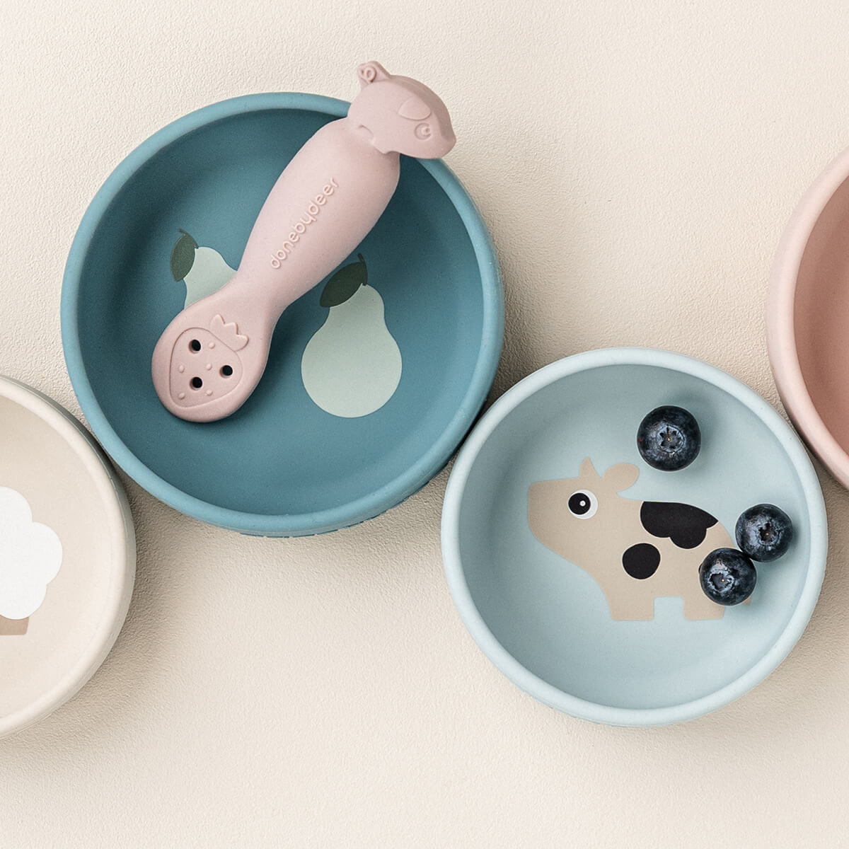 Silikonnapf-Set 2 Stück - Dotti - Blau