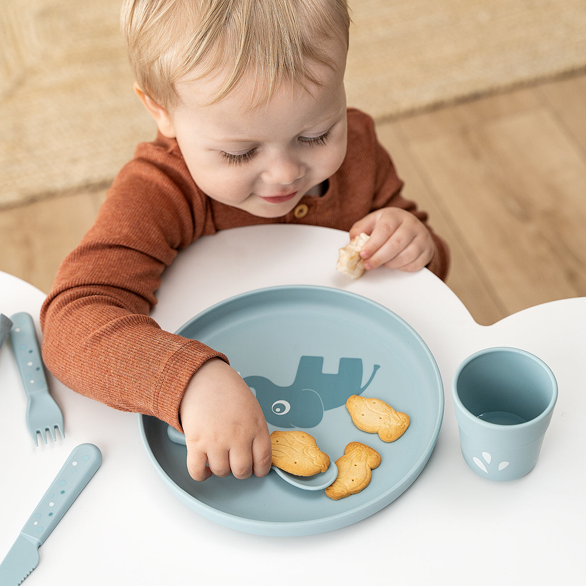 Foodie Teller Set - Elphee - Blau