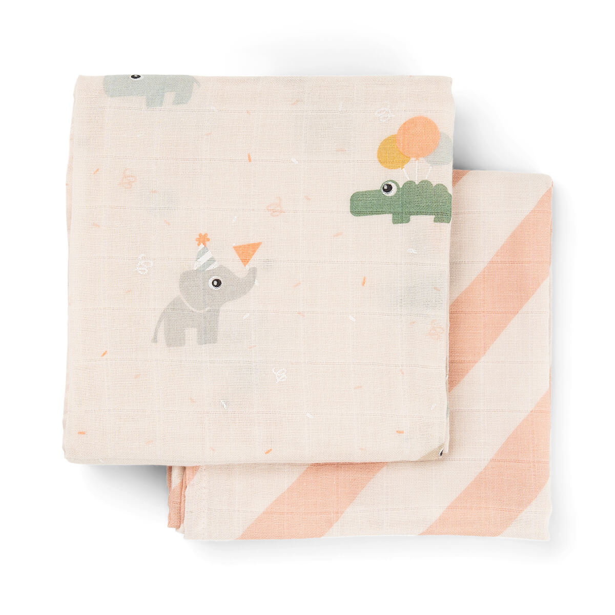 Burp cloth 2-pack - Celebration - Powder