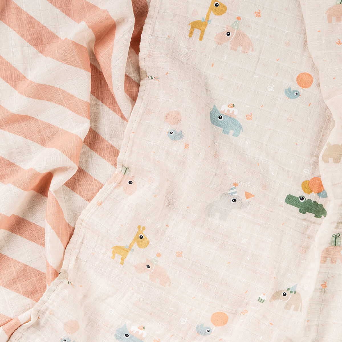 Burp cloth 2-pack - Celebration - Powder