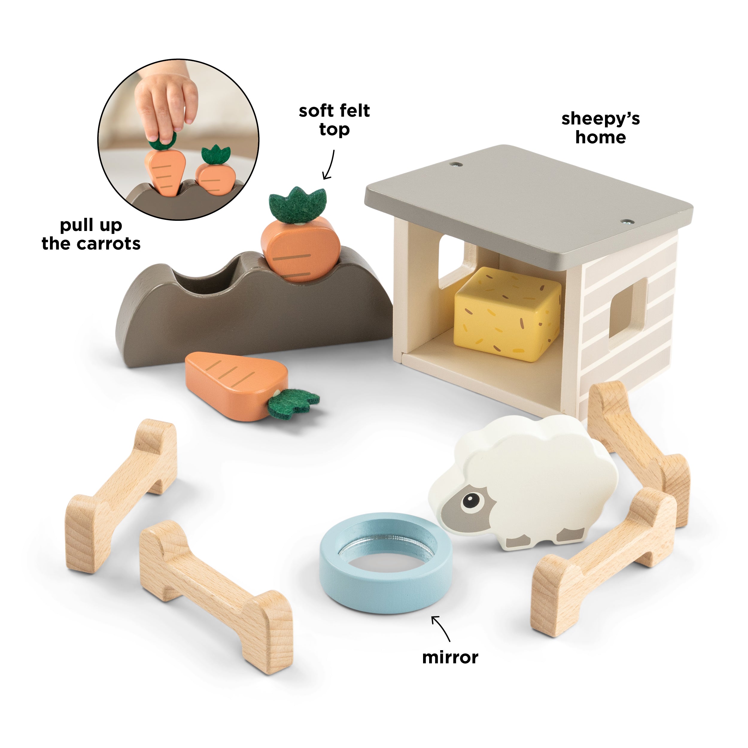 Tiny Farm legesæt - Sheepy - farvemix
