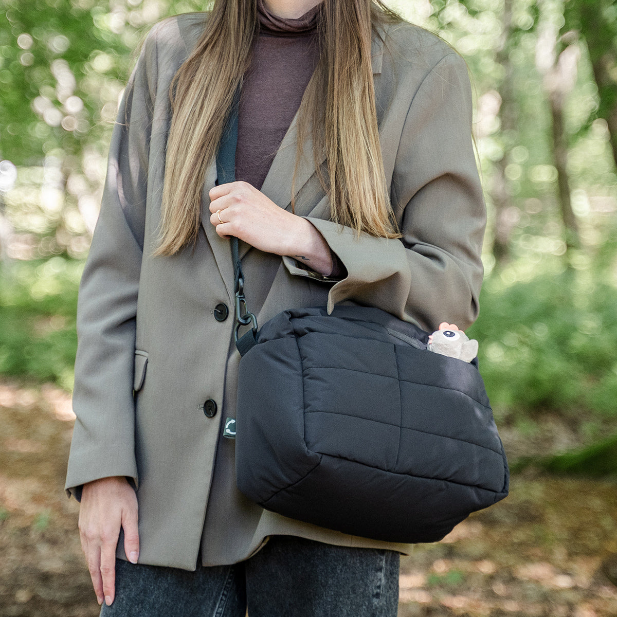 Sac de poussette matelassé - noir