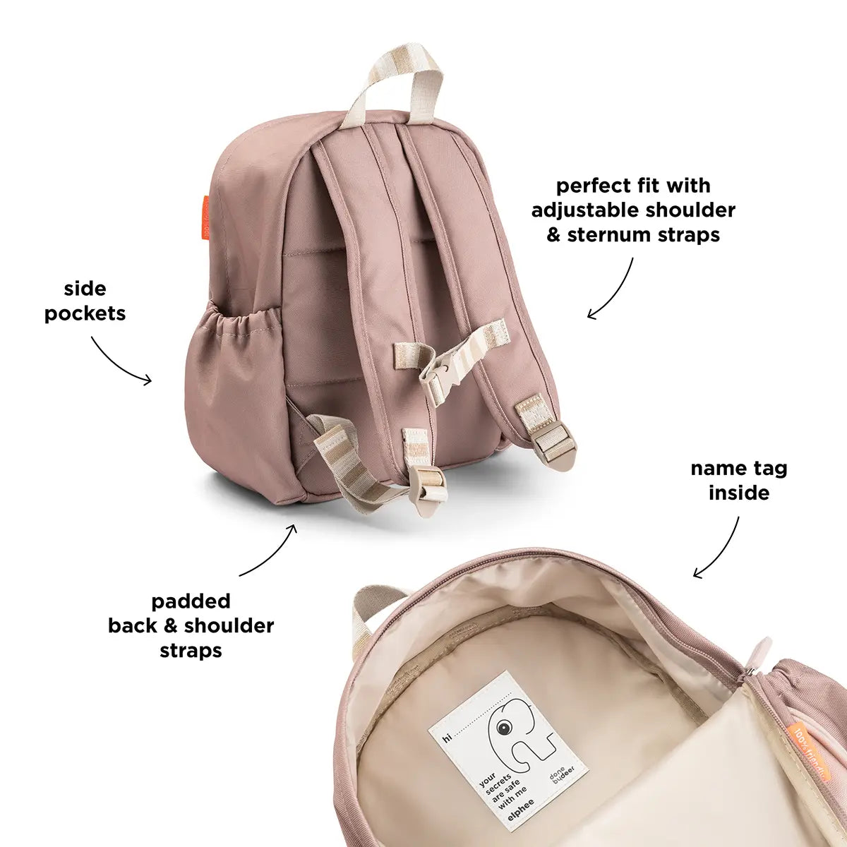 Kids backpack - Tiny farm - Powder - 7,5 L