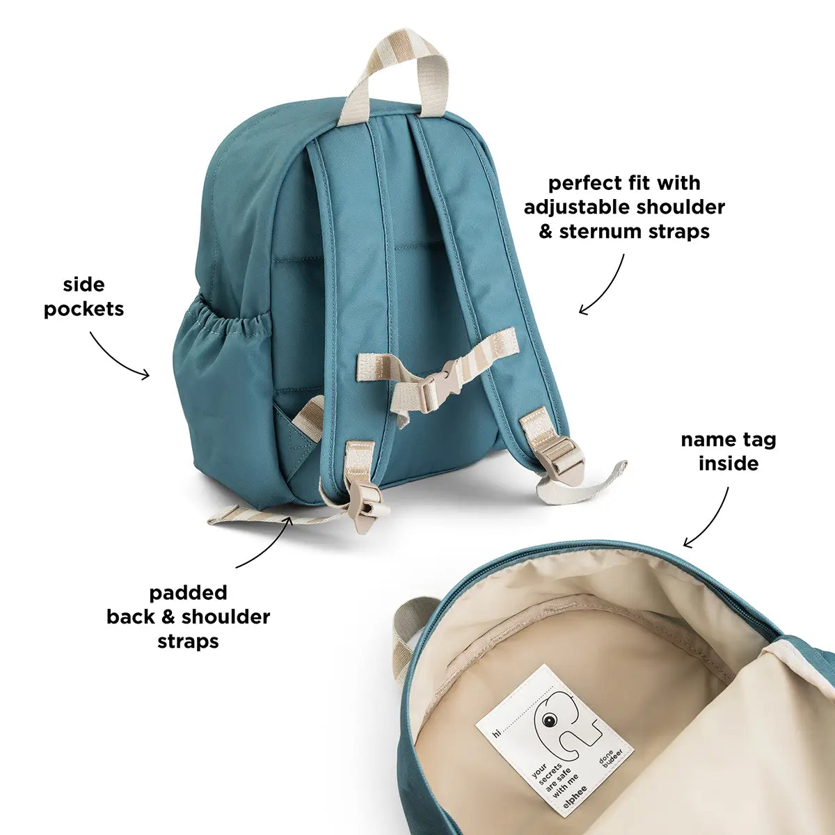 Kids backpack - Tiny farm - Blue - 7,5 L