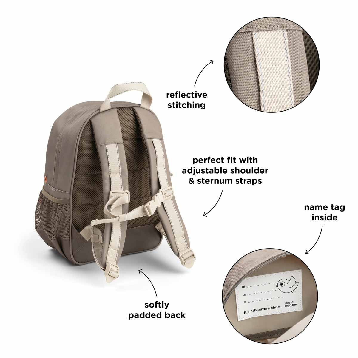 Juniorrygsæk - Tiny trails - Sand - 13 L