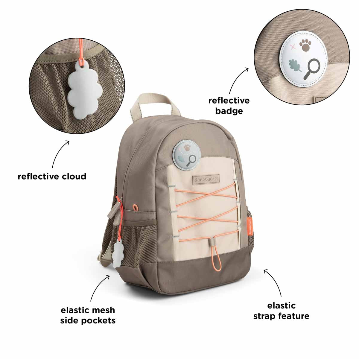 Juniorrygsæk - Tiny trails - Sand - 13 L