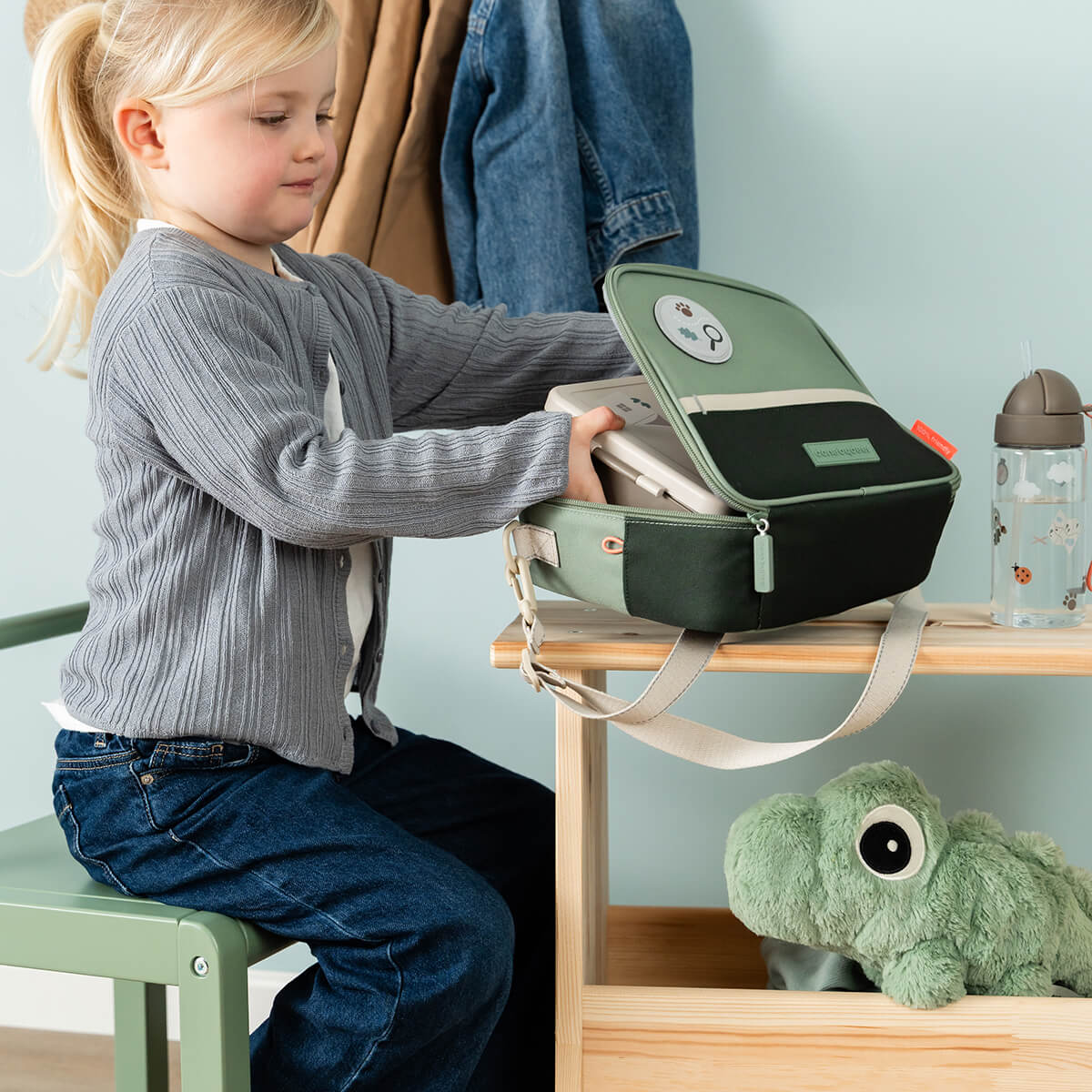 Insulated lunch bag - Tiny trails - Green - 4 L