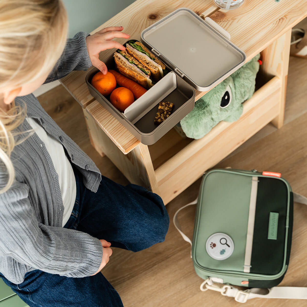 Insulated lunch bag - Tiny trails - Green - 4 L