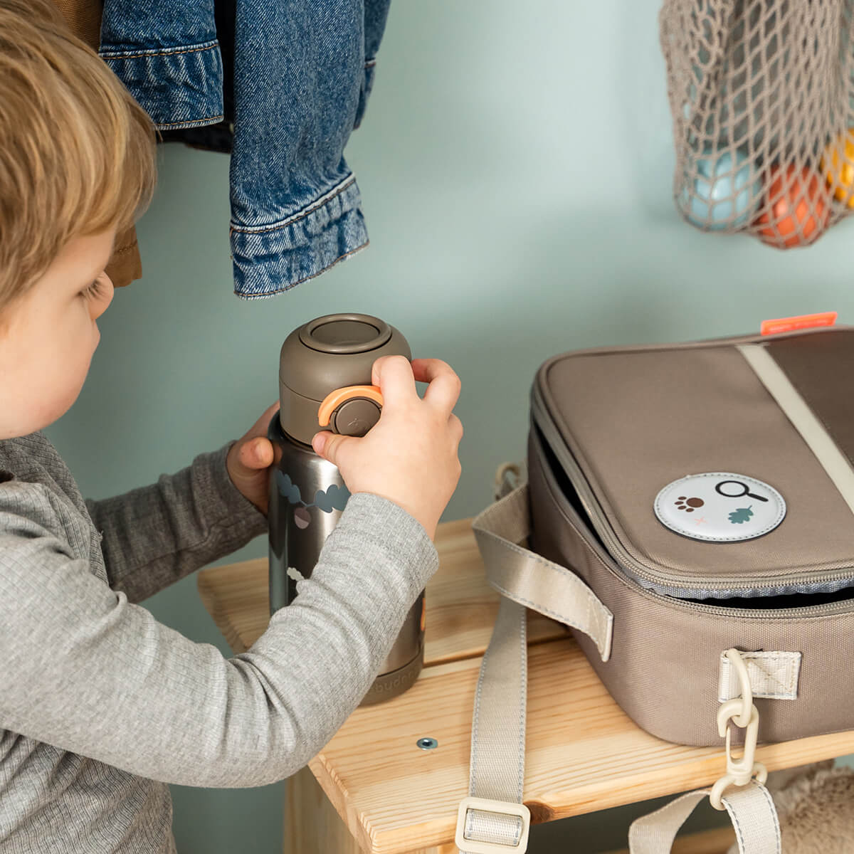 Insulated lunch bag - Tiny trails - Sand - 4 L