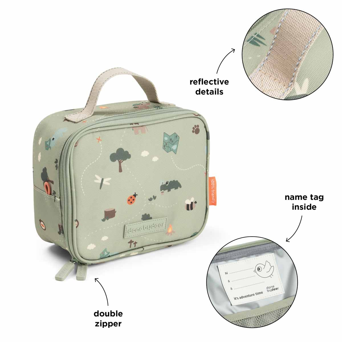 Tiny insulated lunch bag - Tiny trails - Green - 2,8 L