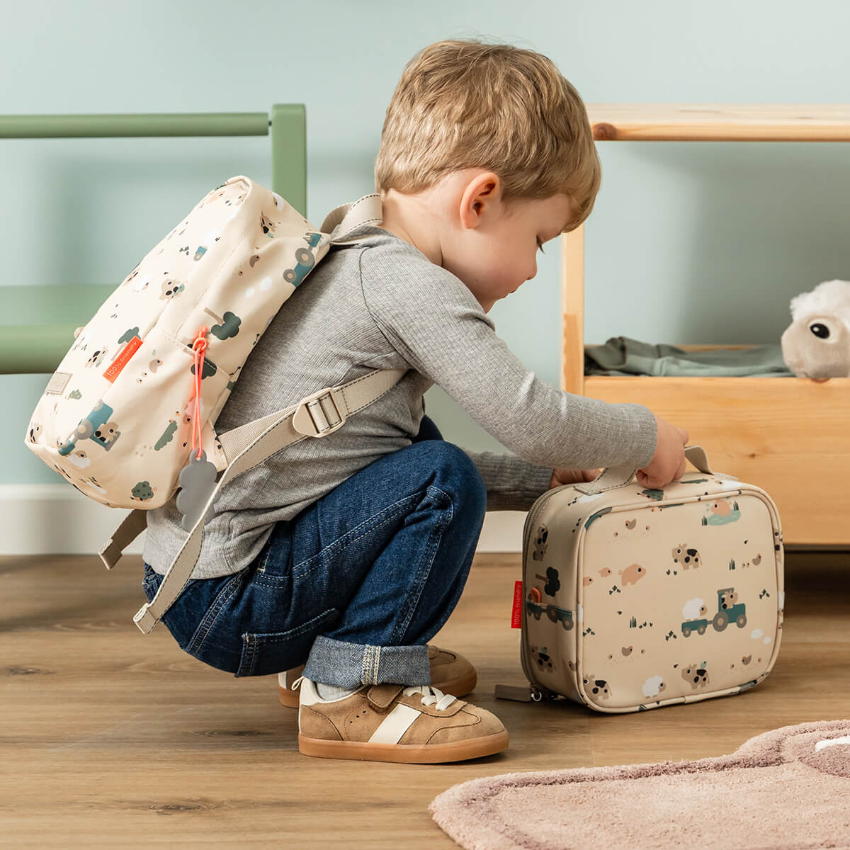 Tiny insulated lunch bag - Tiny farm - Sand - 2,8 L