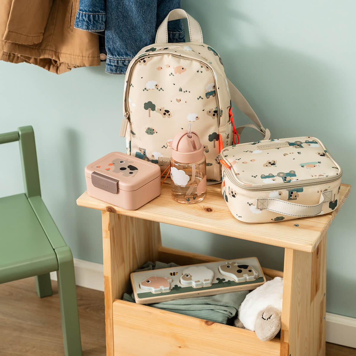 Tiny insulated lunch bag - Tiny farm - Sand - 2,8 L