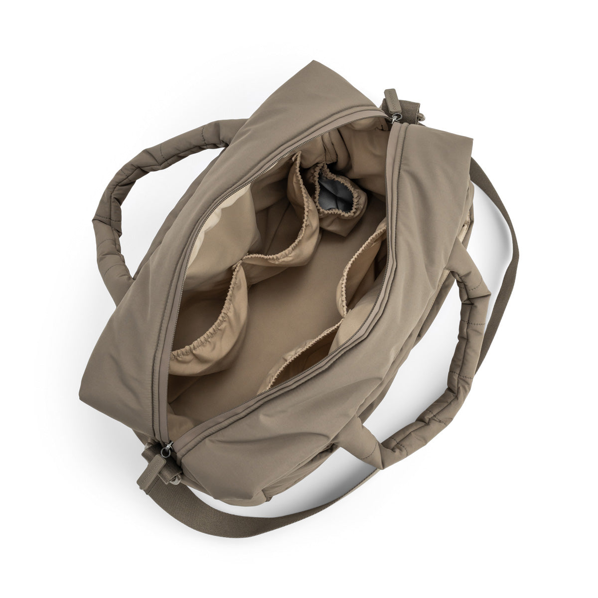 Quilted changing bag - Taupe