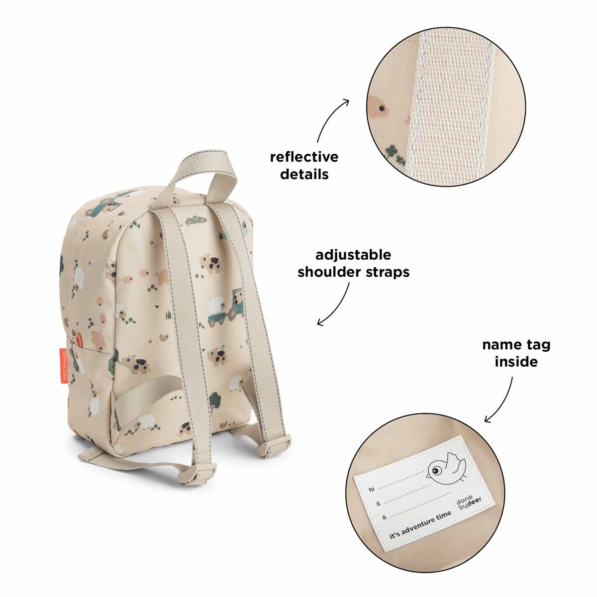 Tiny rygsæk - Tiny farm - Sand - 4 L