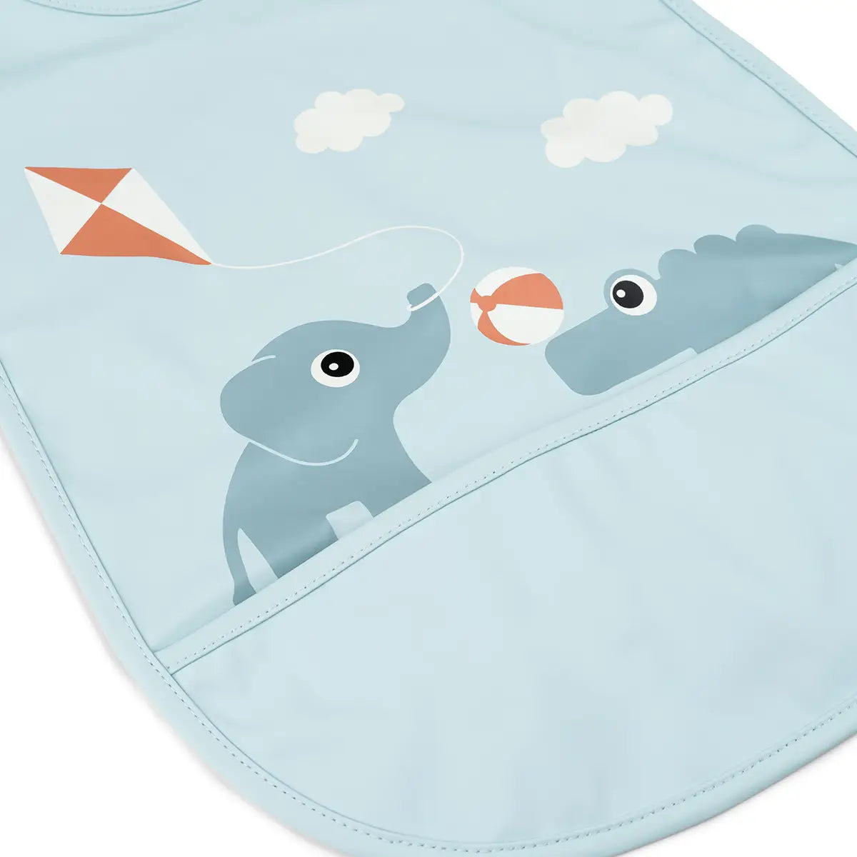 Bib w/velcro - Playground - Blue