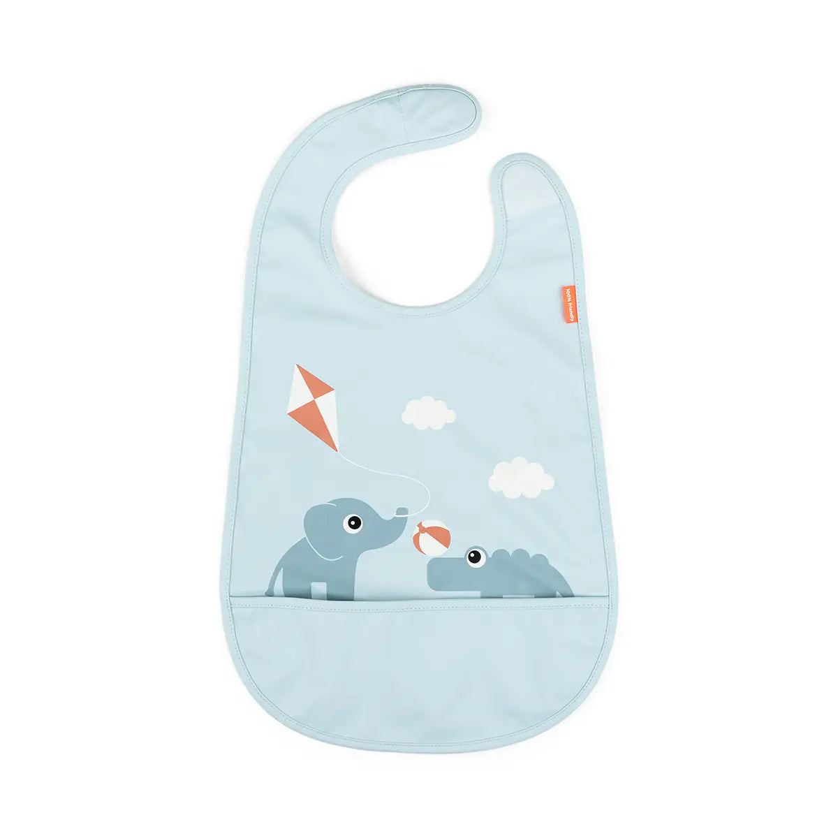 Bib w/velcro - Playground - Blue
