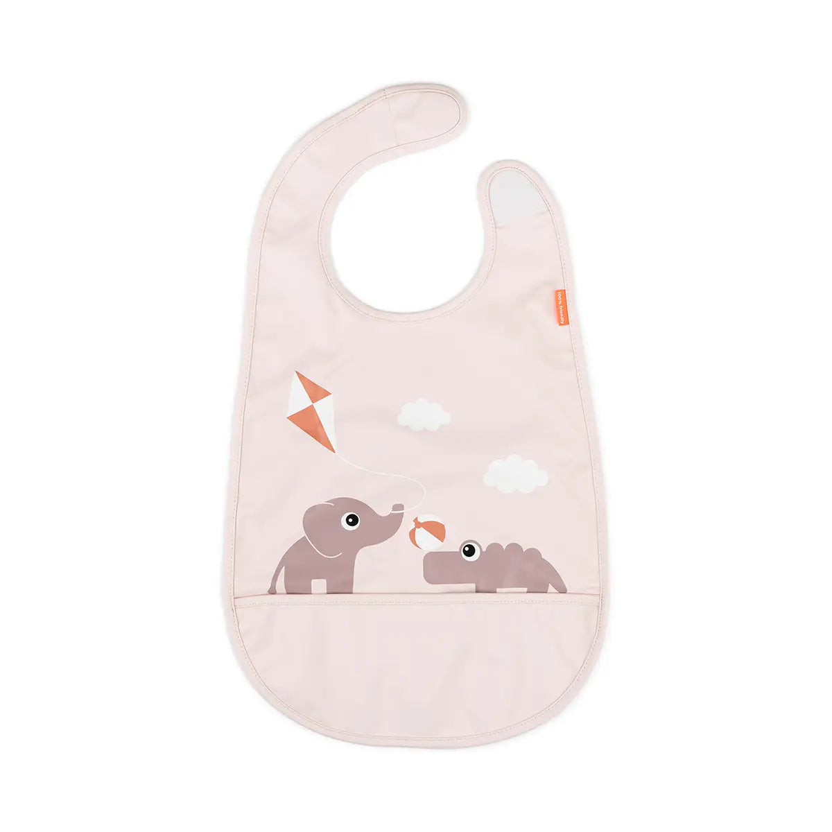 Bavoir velcro - Playground - Rose