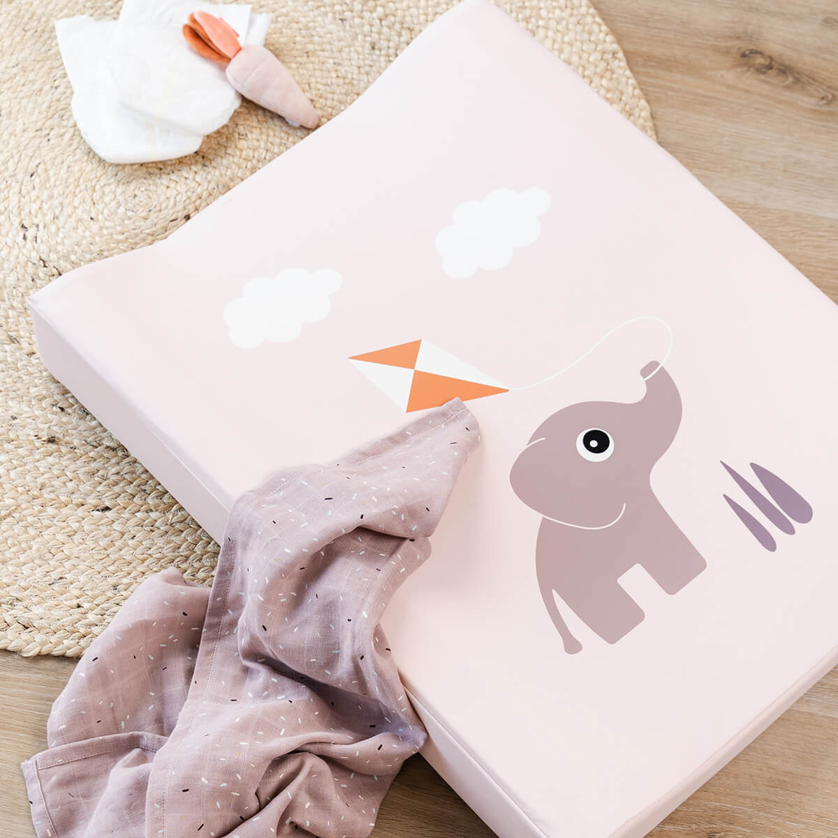 Matelas à langer easy wipe - Playground - Rose