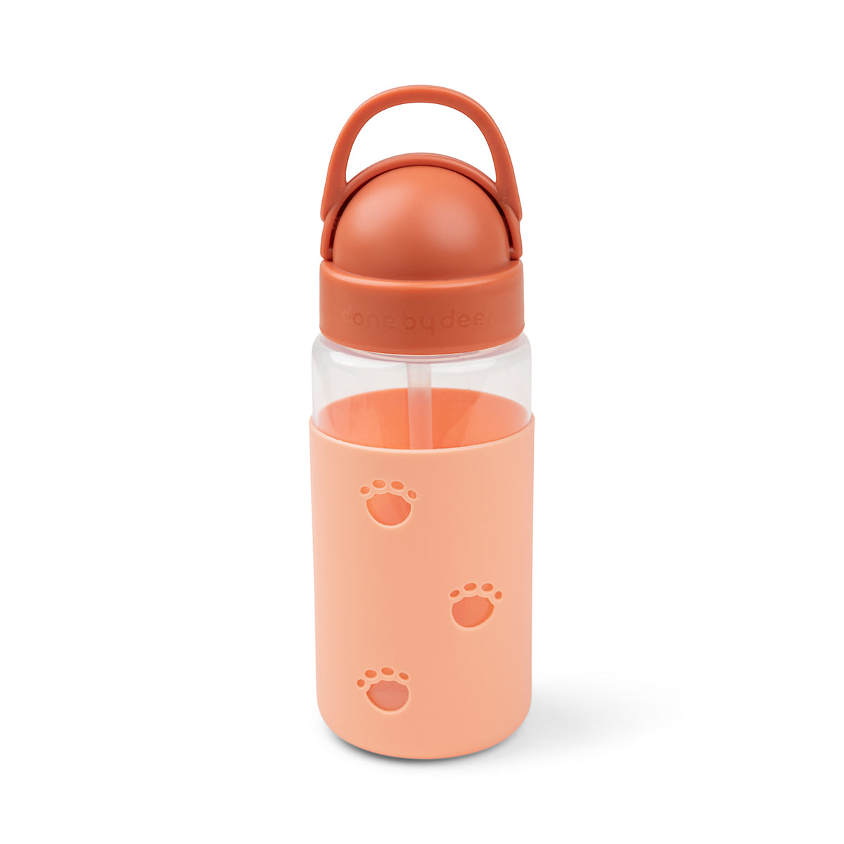 Easy-grip drikkedunk m/ sugerør - Elphee - Papaya - 350 ml