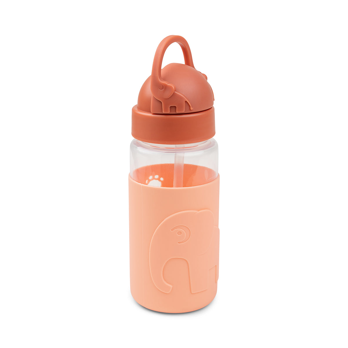 Easy-grip straw bottle - Elphee - Papaya - 350 ml