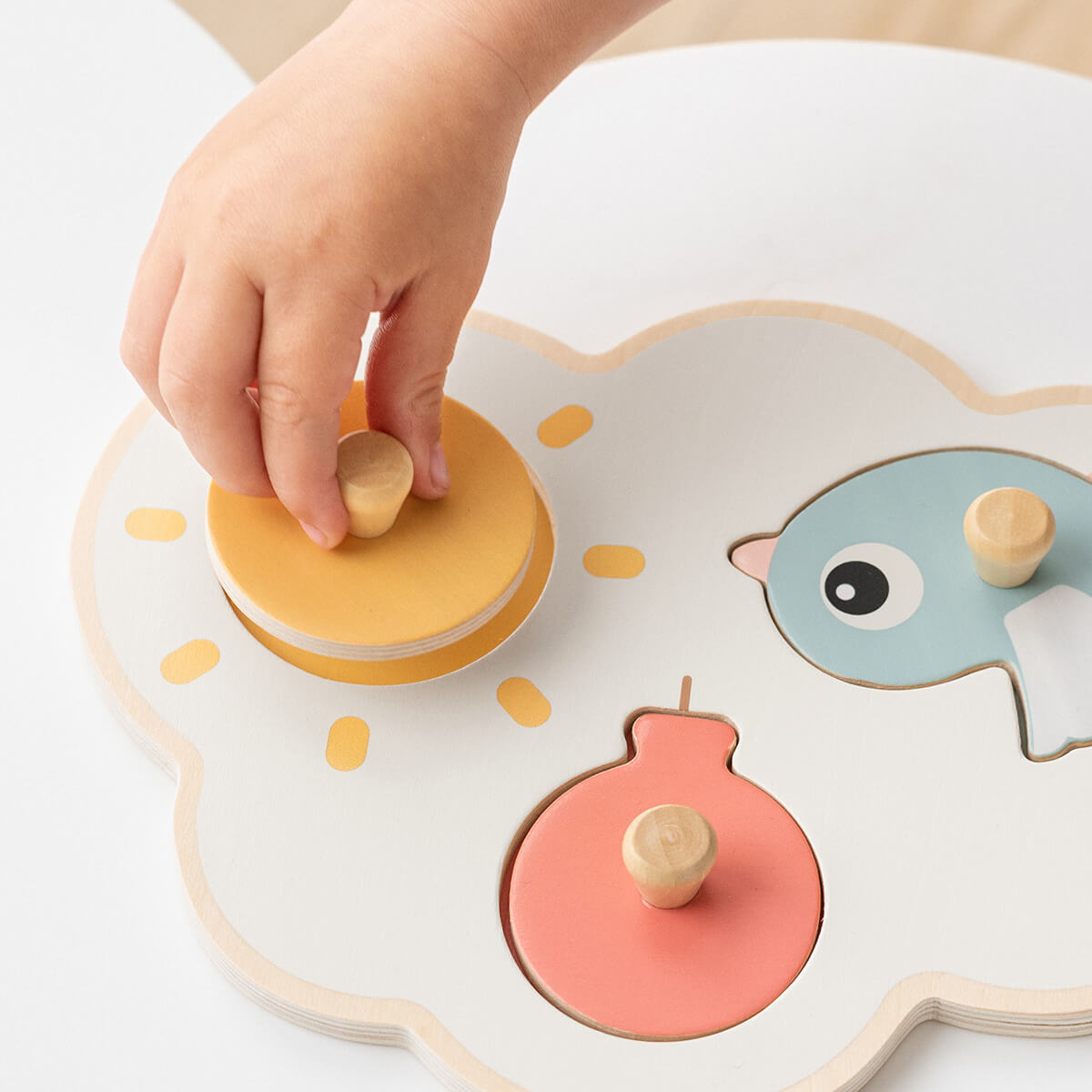 Erstes Steckpuzzle - Happy clouds - Farbmix