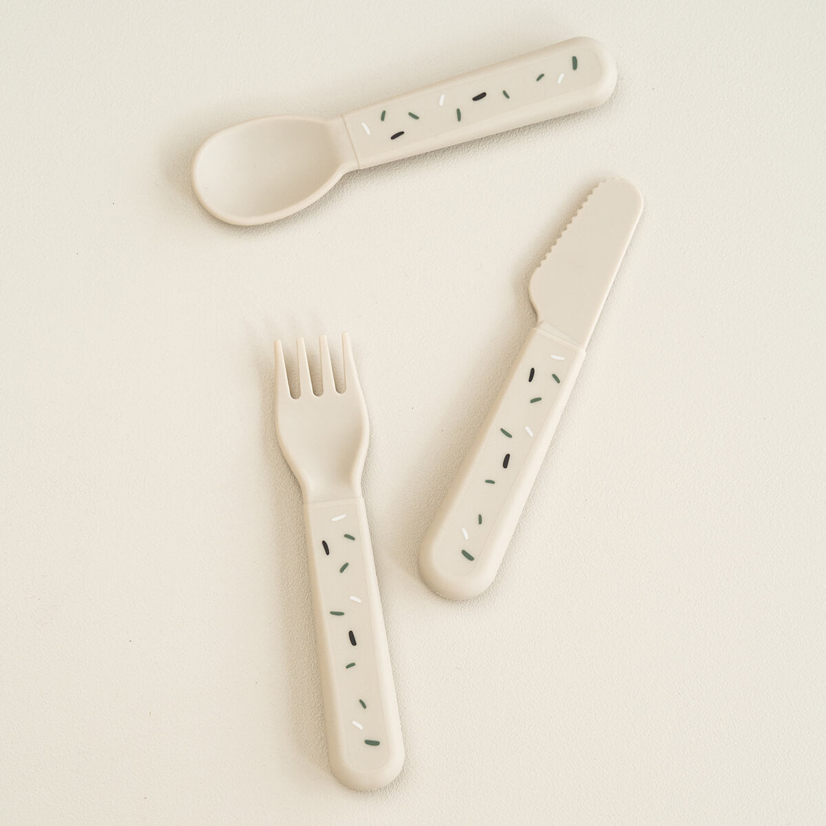 Foodie cutlery set - Confetti - Sand