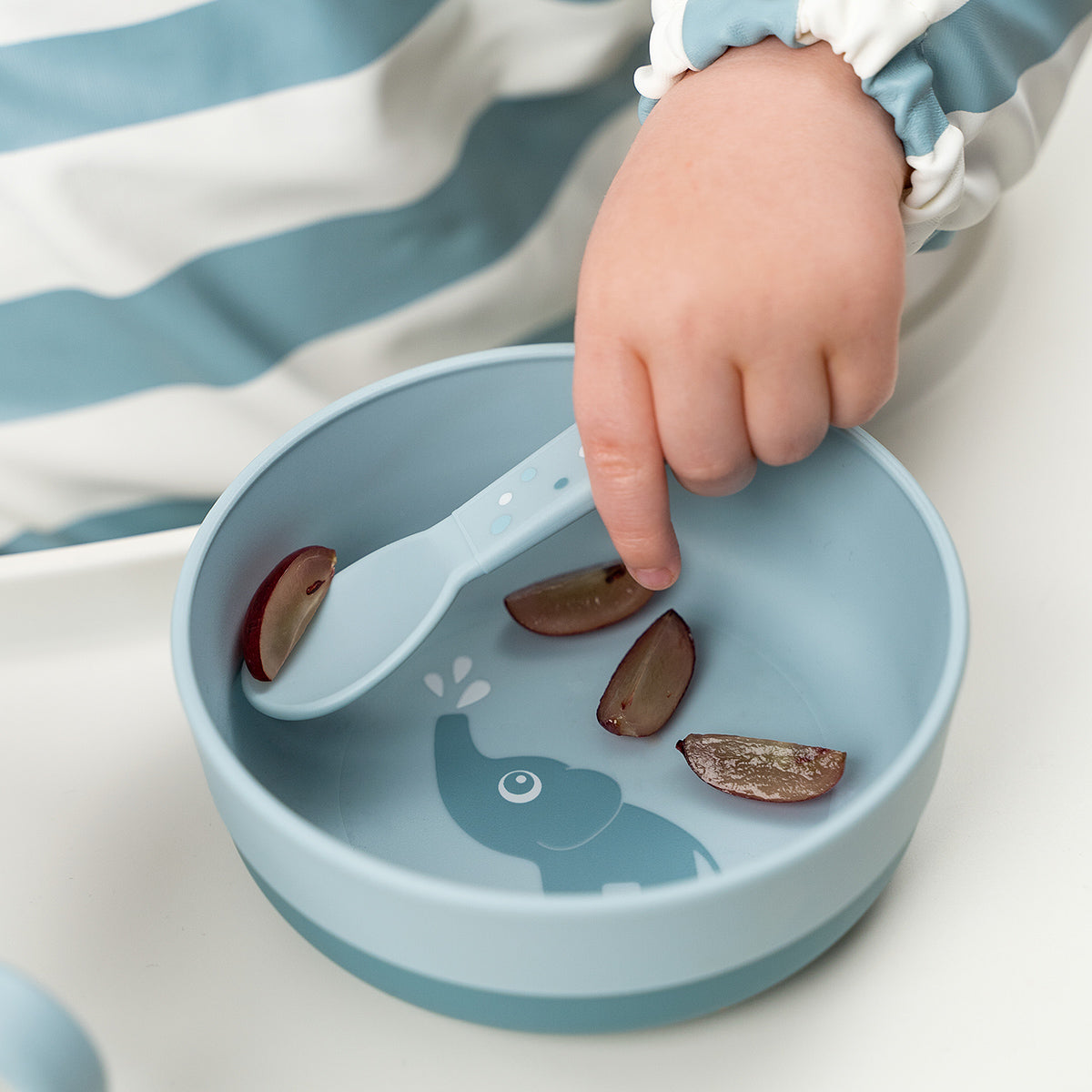 Foodie bestiksæt - Happy dots - Blå