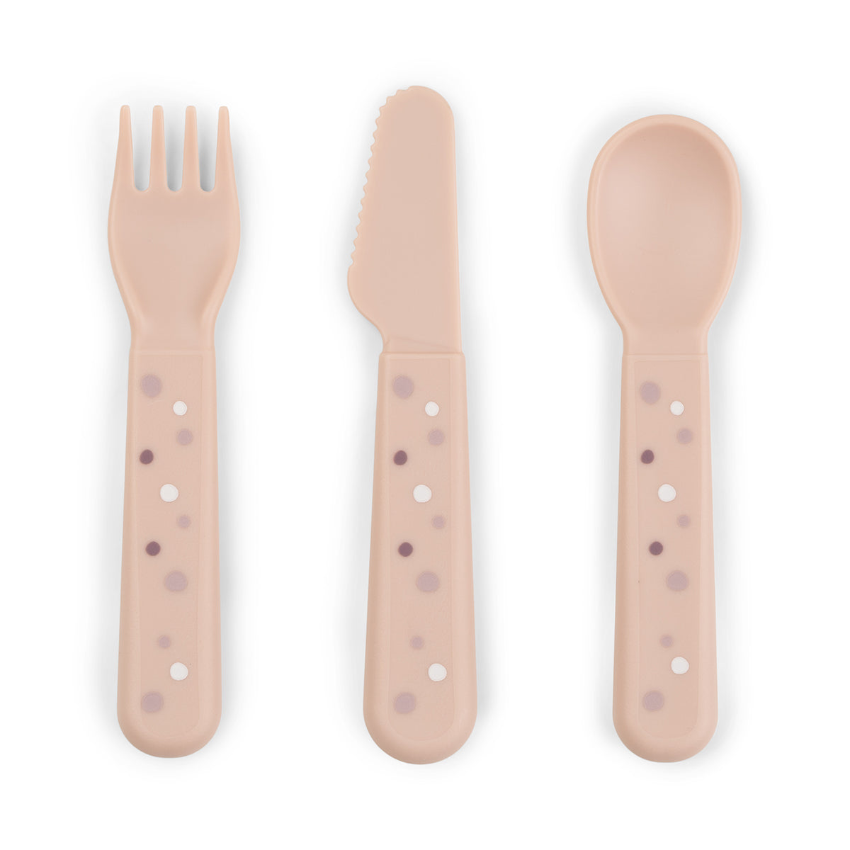 Foodie cutlery set - Happy dots - Powder