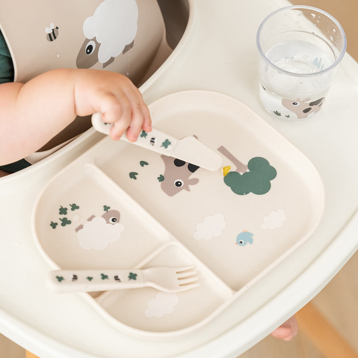 Foodie couverts set de 3 - Tiny farm - Sable