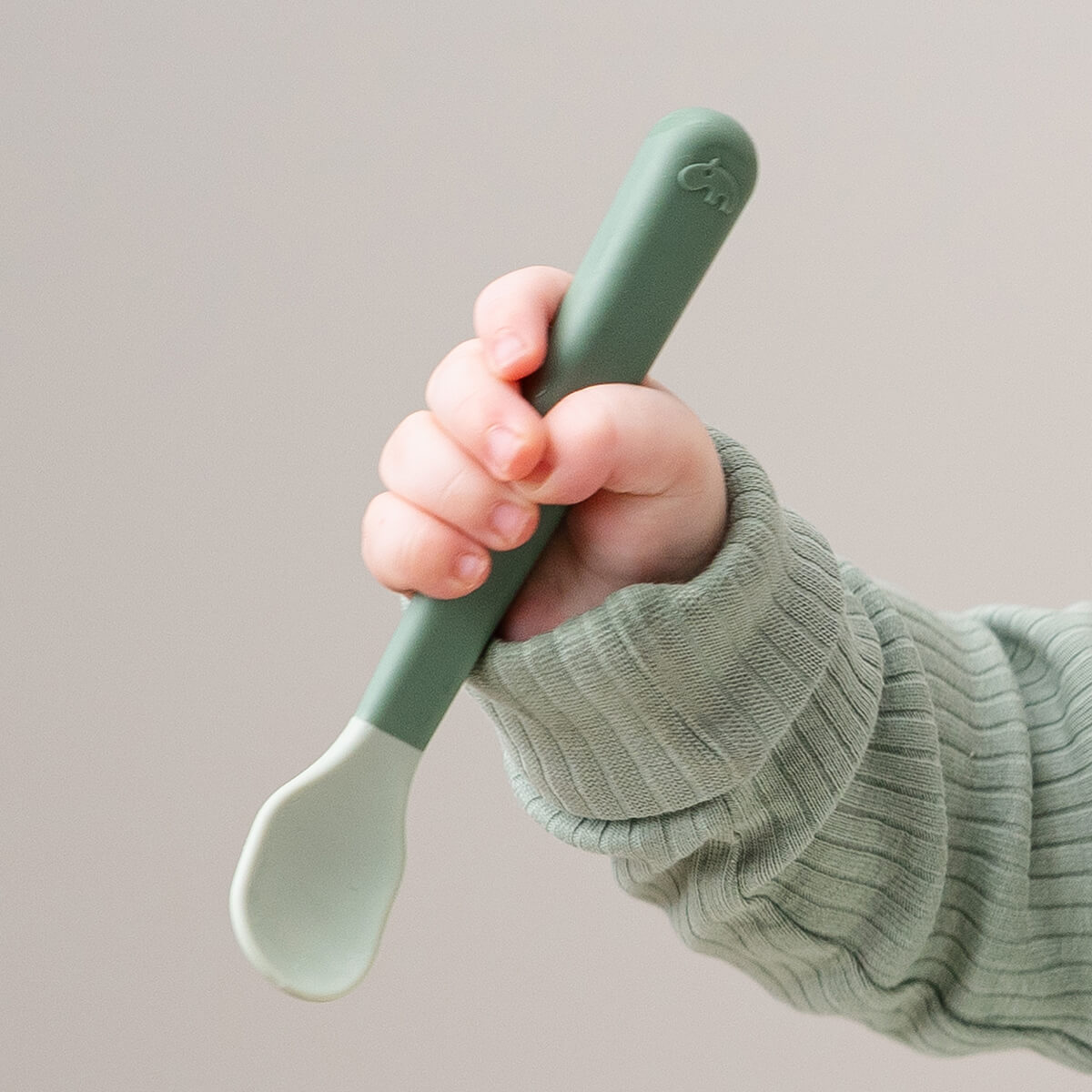 Foodie easy-grip babyske 3-pak - Grøn
